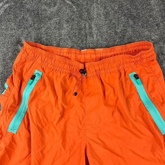 REI X Outdoor Afro Co-Op Shorts Orange Teal Men's M 8" Inseam Unlined - Picture 3 of 10